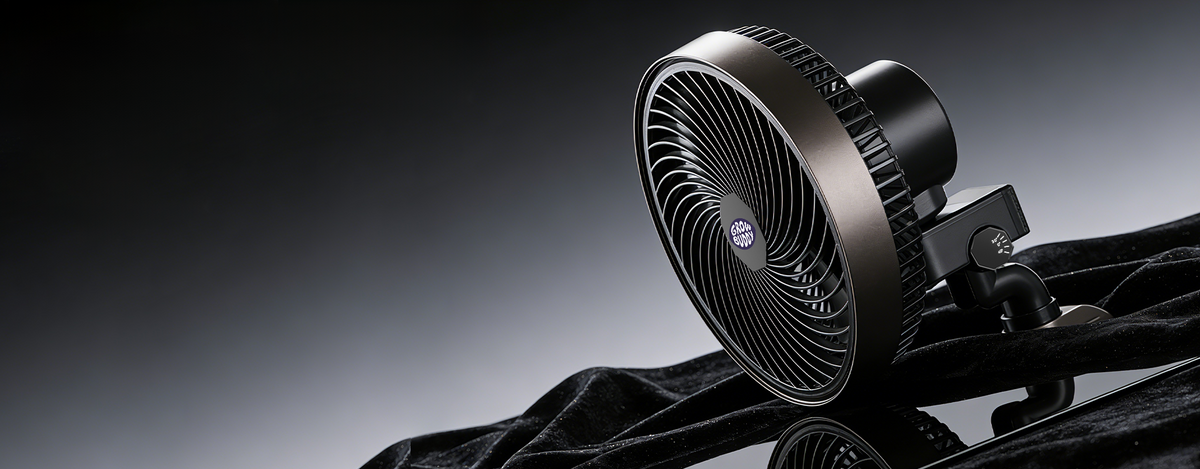 Growzelt-Clip-Ventilator, 15 cm (6 Zoll), EC-Motor, intelligente Steuerung, leistungsstarker Oszillationsventilator, Schwarz