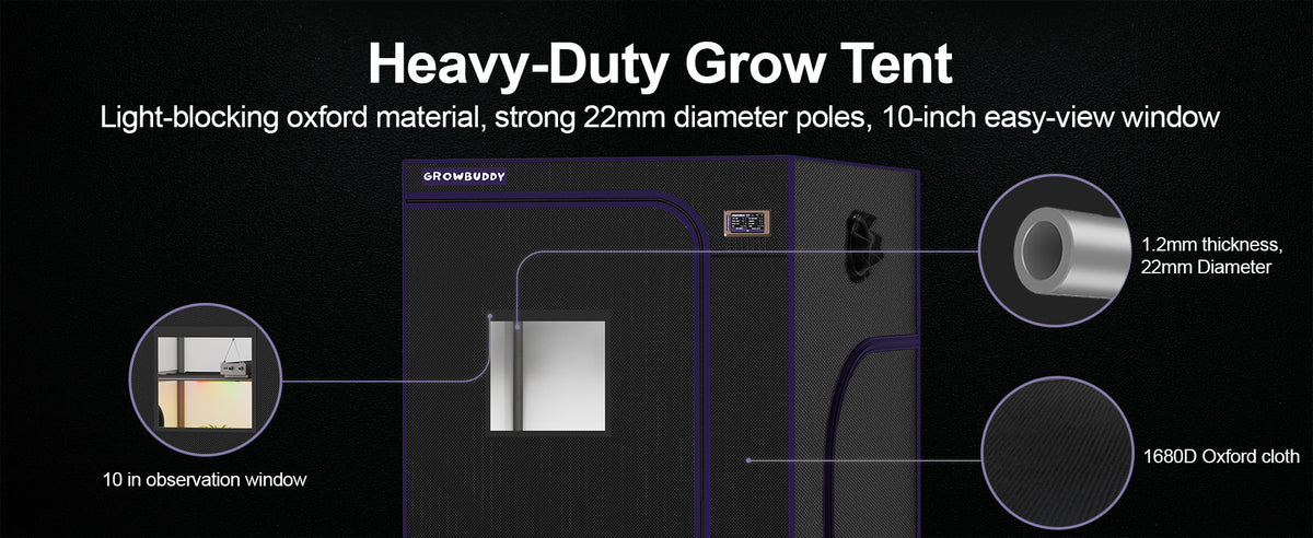 Growbuddy Growtent Komplettset 2x2